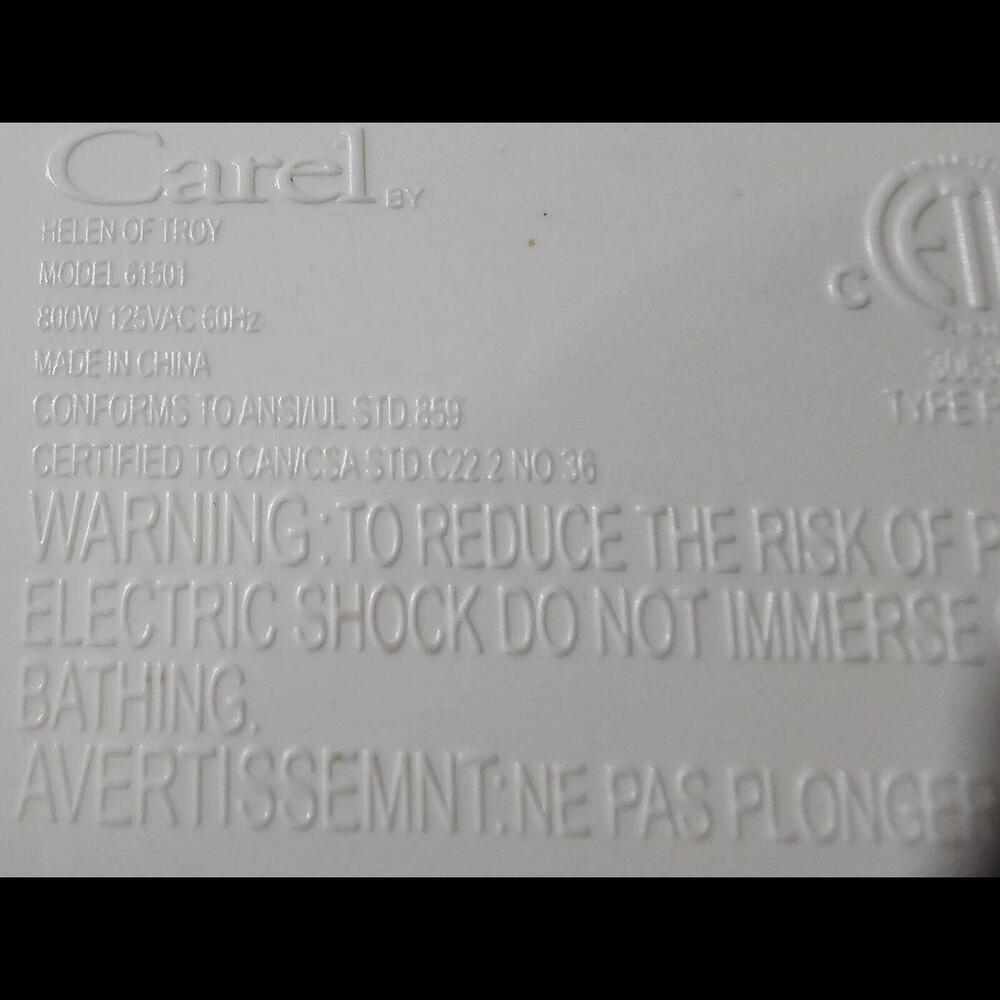 Carel Soft Bonnet Hair Dryer Appears Complete W/ Box Model 173005 Tested Working - Picture 15 of 15